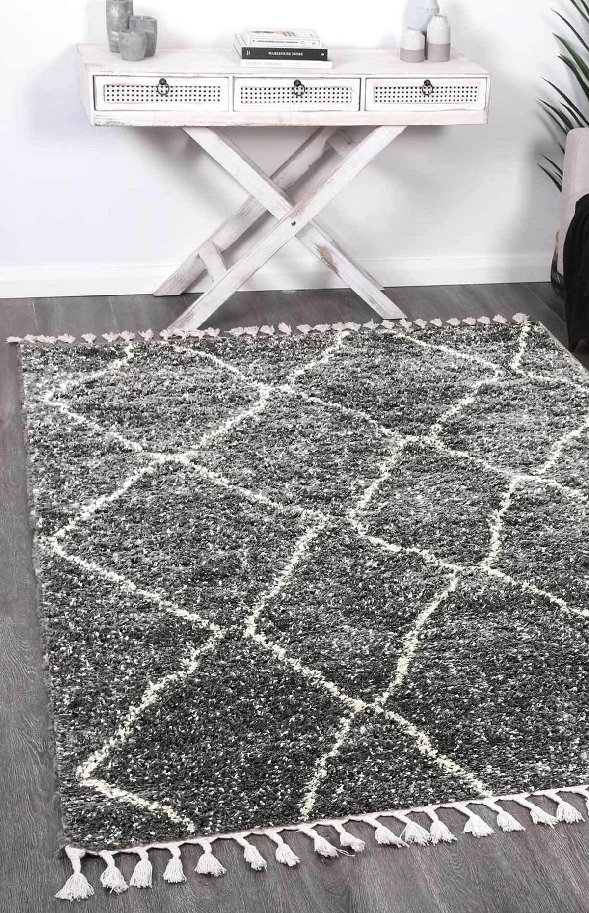 Marrakesh Maxen Tribal Grey Moroccan Rug - The Rugs
