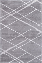 Layla Abstract Stripe Grey Rug - The Rugs