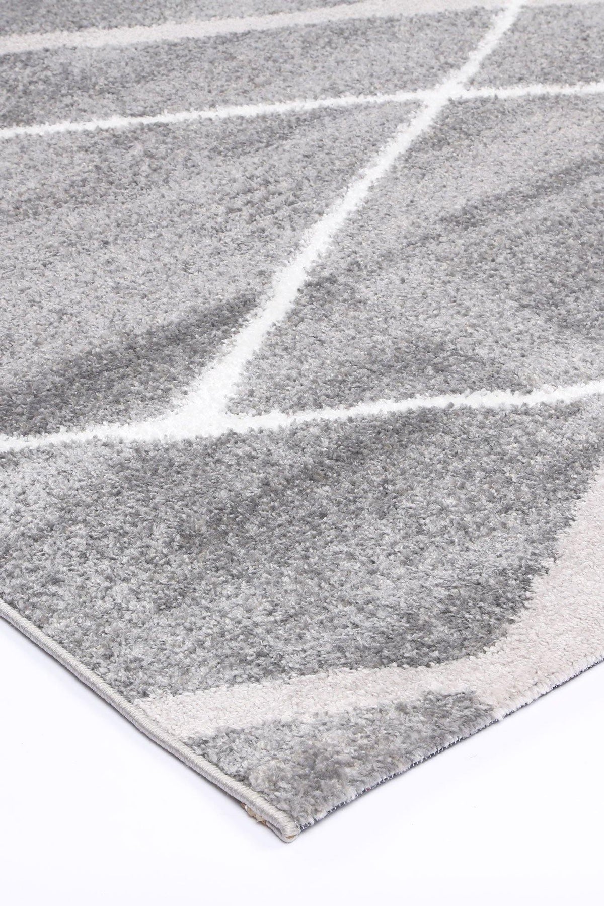 Layla Abstract Stripe Grey Rug - The Rugs