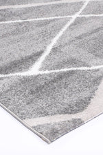 Layla Abstract Stripe Grey Rug - The Rugs