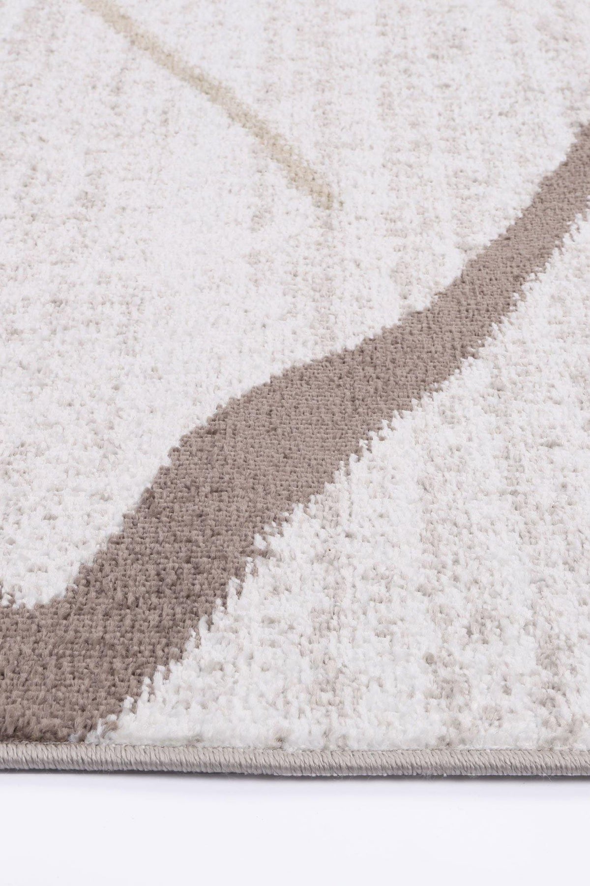 Layla Abstract Stripe Latte Rug - The Rugs