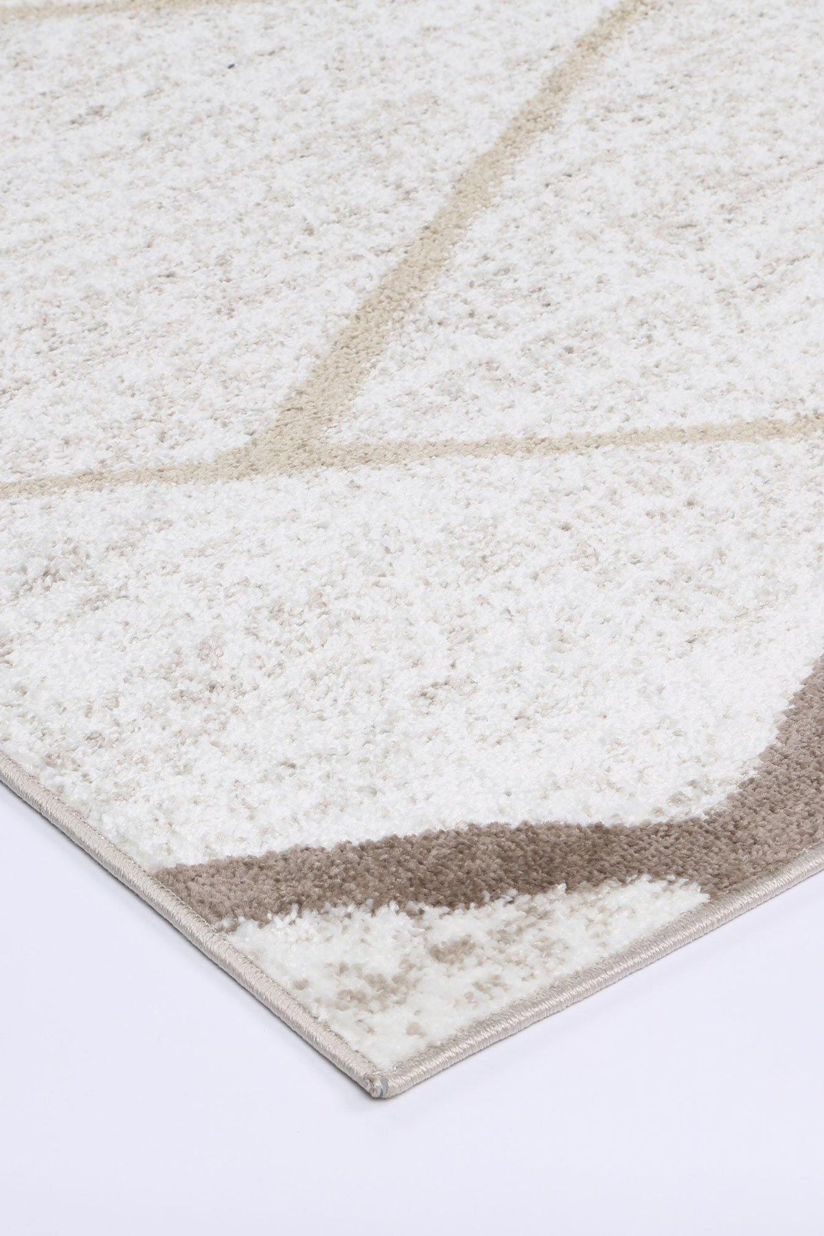 Layla Abstract Stripe Latte Rug - The Rugs