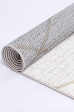 Layla Abstract Stripe Latte Rug - The Rugs
