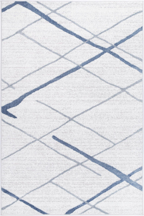 Layla Abstract Stripe Light Blue Rug - The Rugs