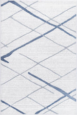 Layla Abstract Stripe Light Blue Rug - The Rugs
