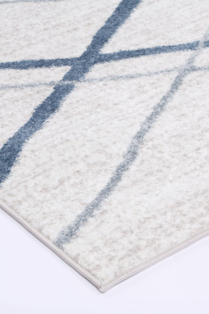 Layla Abstract Stripe Light Blue Rug - The Rugs