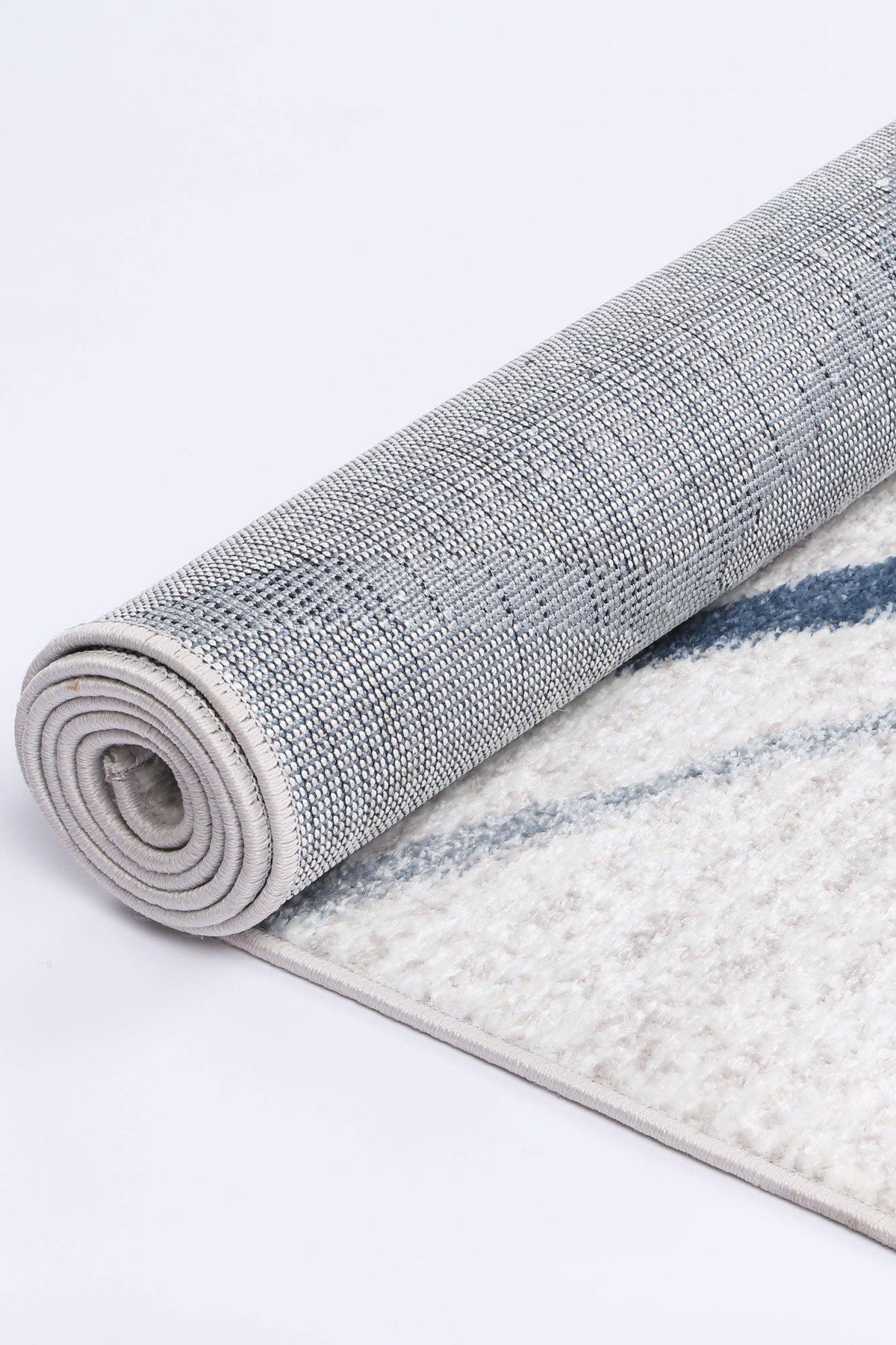 Layla Abstract Stripe Light Blue Rug - The Rugs