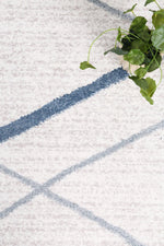 Layla Abstract Stripe Light Blue Rug - The Rugs