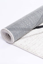 Layla Abstract Stripe White Rug - The Rugs