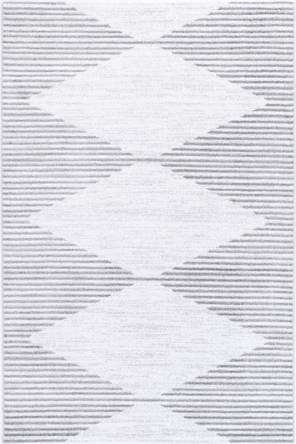 Layla Abstract Diamond Silver Rug - The Rugs