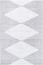 Layla Abstract Diamond Silver Rug - The Rugs