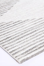 Layla Abstract Diamond Silver Rug - The Rugs