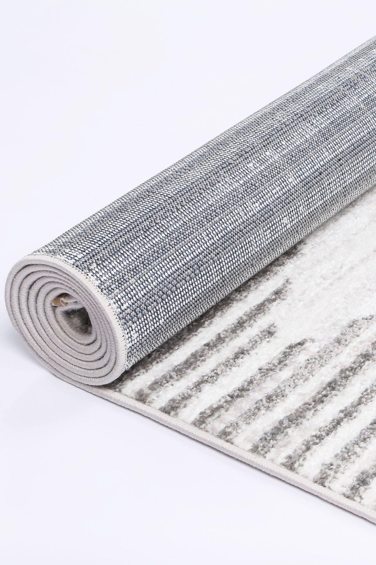 Layla Abstract Diamond Silver Rug - The Rugs