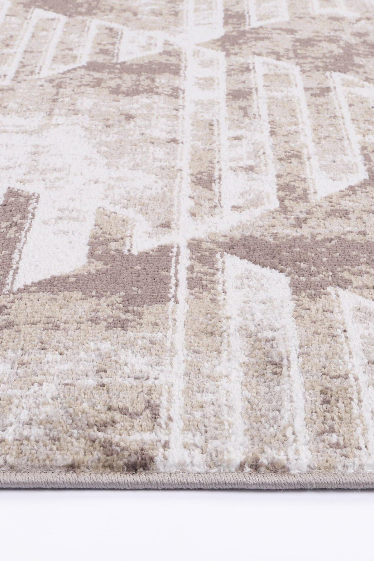 Layla Transitional Geometric Latte Rug - The Rugs