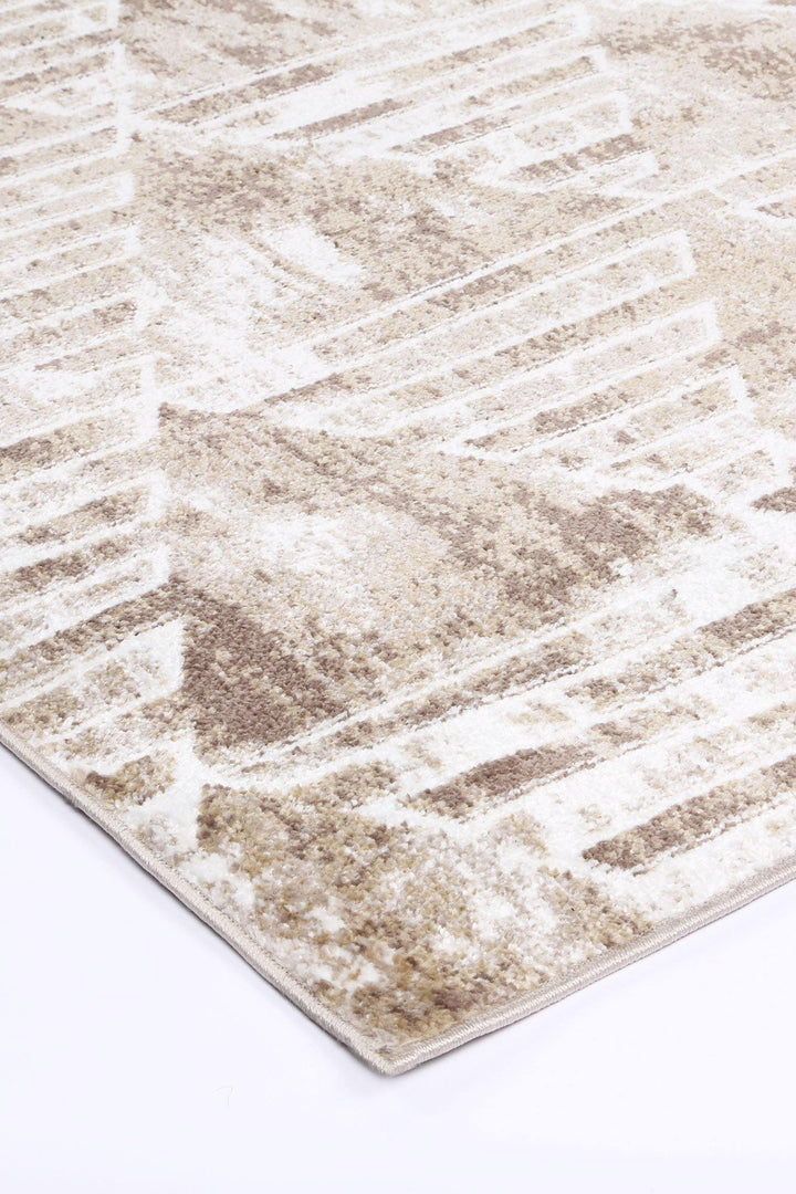 Layla Transitional Geometric Latte Rug - The Rugs