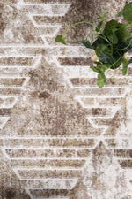Layla Transitional Geometric Latte Rug - The Rugs