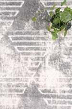 Layla Transitional Geometric Silver Rug - The Rugs