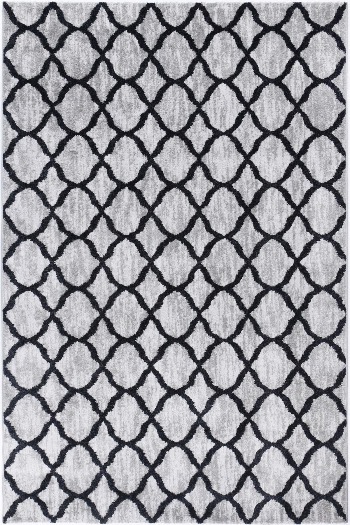 Layla Lattice Charcoal Rug - The Rugs