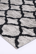 Layla Lattice Charcoal Rug - The Rugs