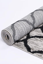 Layla Lattice Charcoal Rug - The Rugs