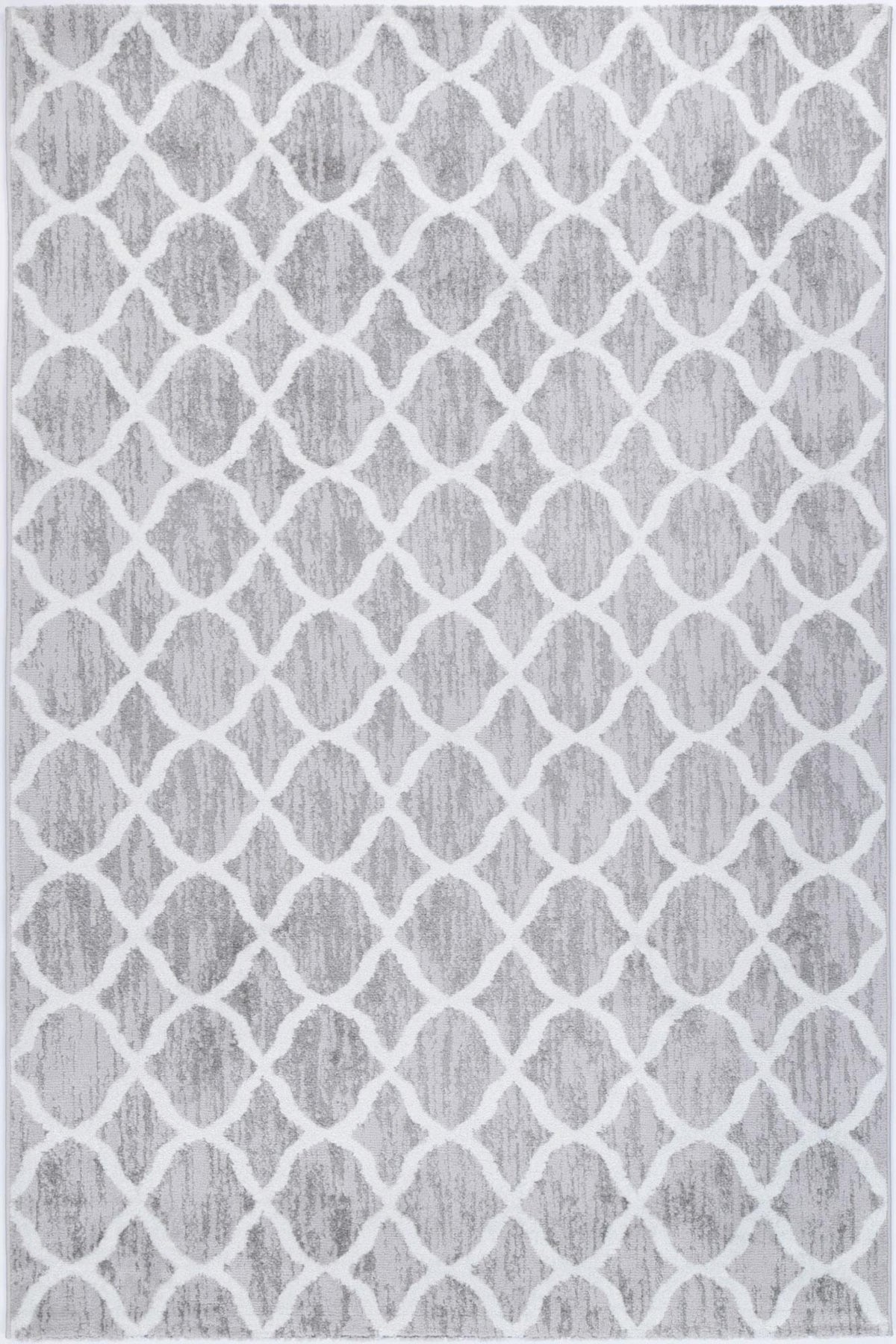Layla Lattice Silver Rug - The Rugs
