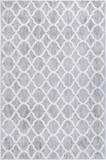 Layla Lattice Silver Rug - The Rugs