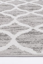 Layla Lattice Silver Rug - The Rugs