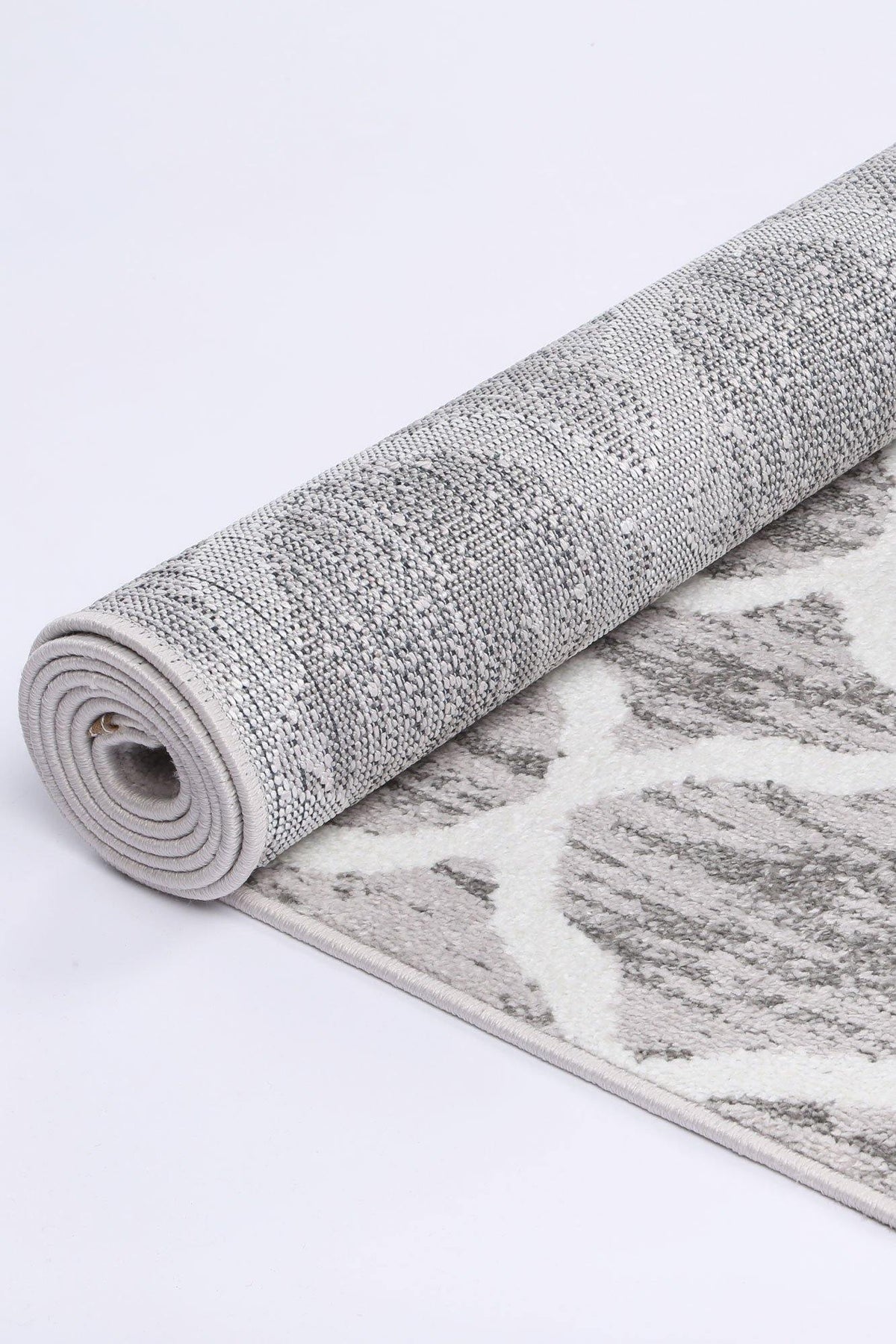 Layla Lattice Silver Rug - The Rugs