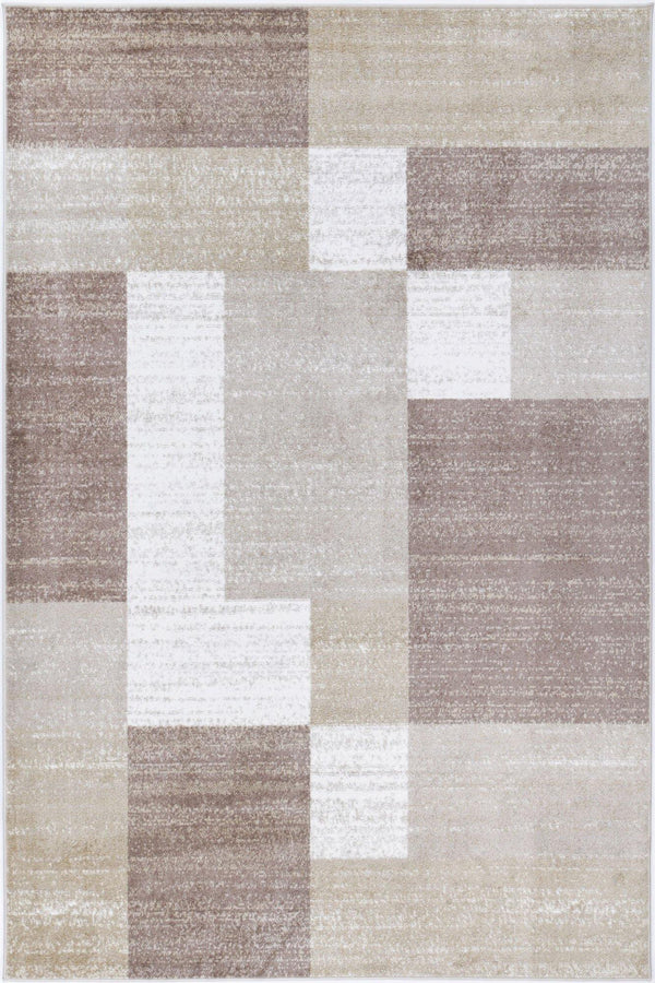 Layla Abstract Geometric Beige Rug - The Rugs