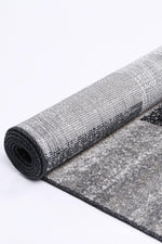 Layla Abstract Geometric Grey Rug - The Rugs