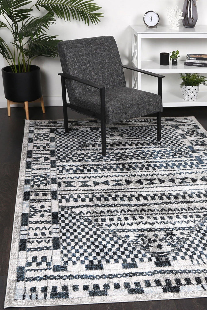 Layla Tribal Blue Rug - The Rugs