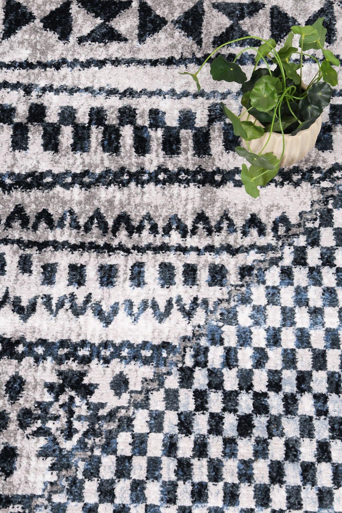 Layla Tribal Blue Rug - The Rugs