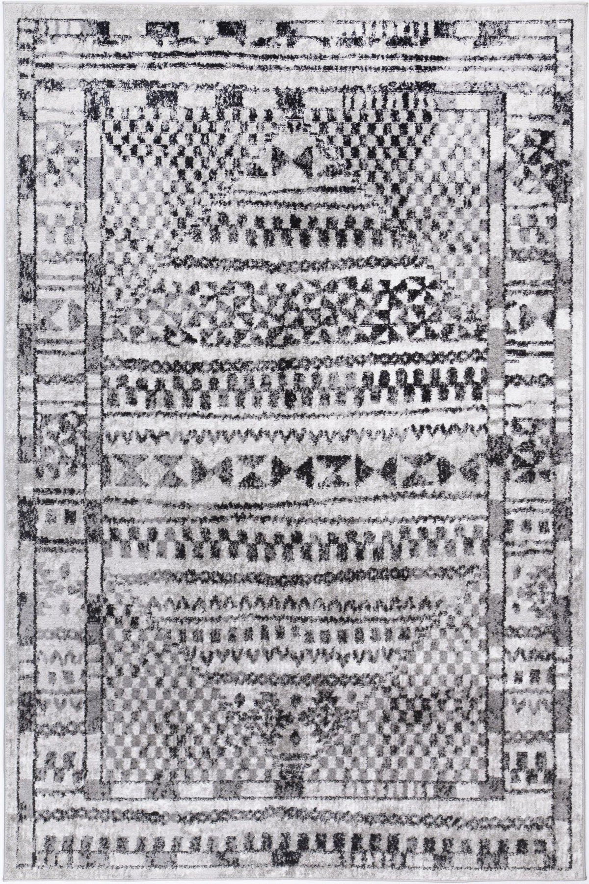 Layla Tribal Charcoal Rug - The Rugs