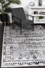 Layla Tribal Charcoal Rug - The Rugs