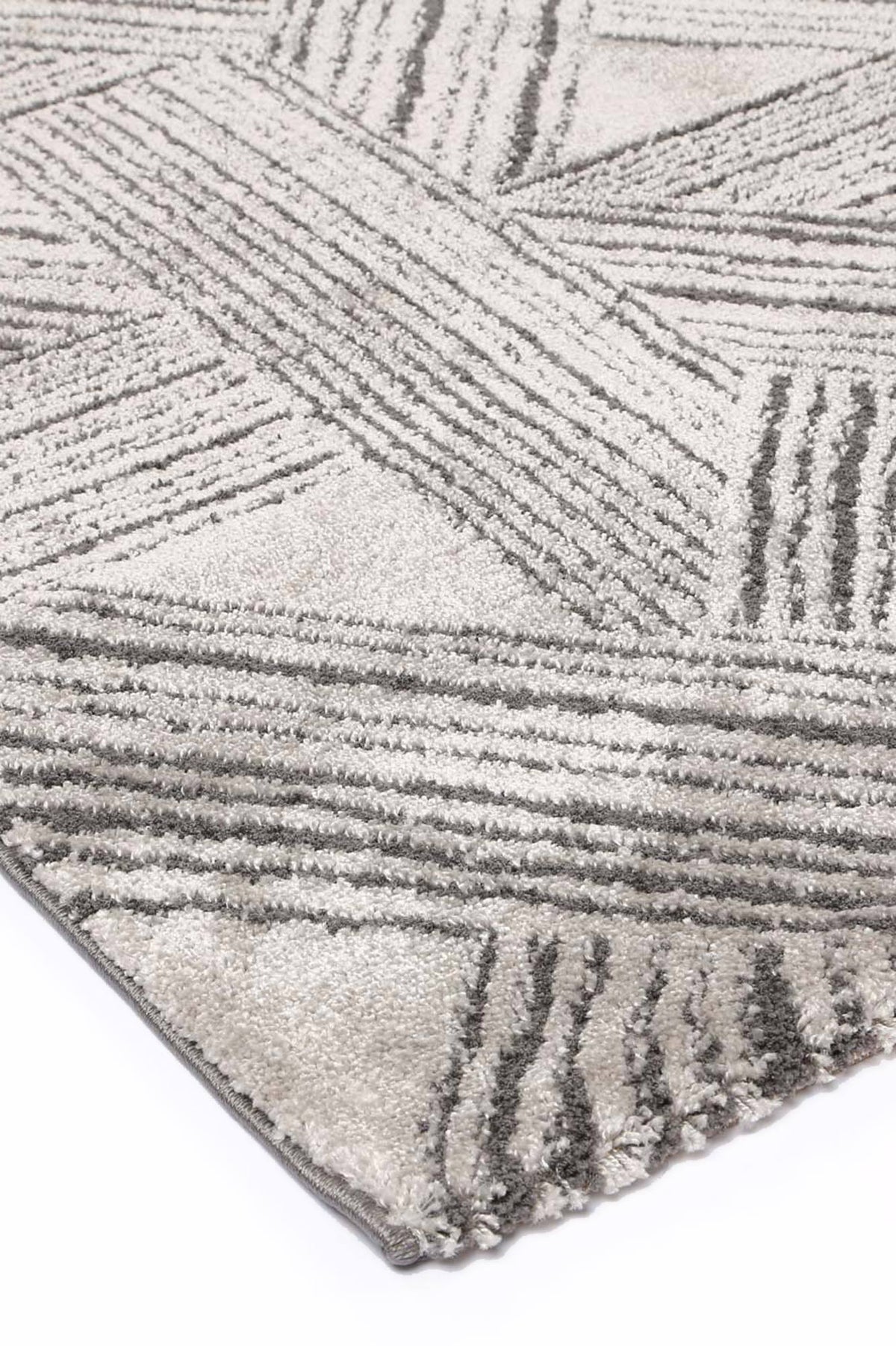 Bliss Grey Geometric Rug