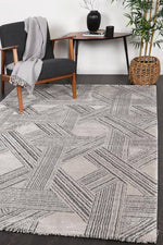 Bliss Grey Geometric Rug