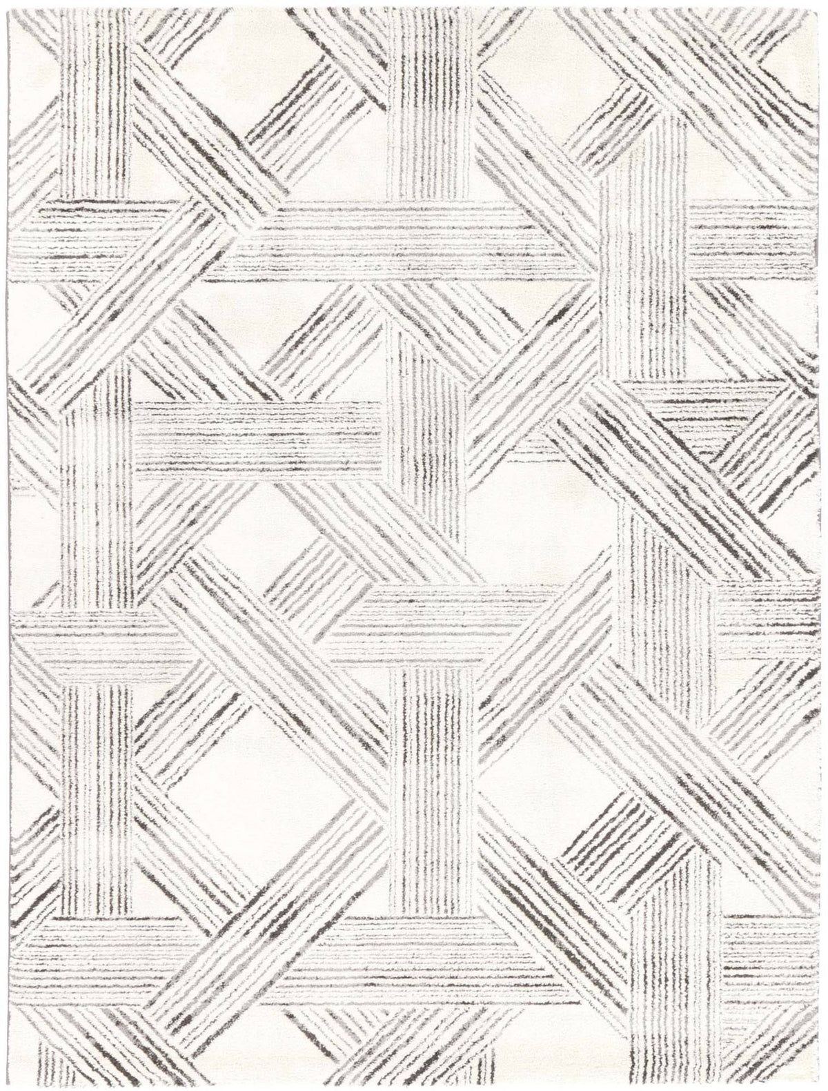 Bliss Light Grey Geometric Rug