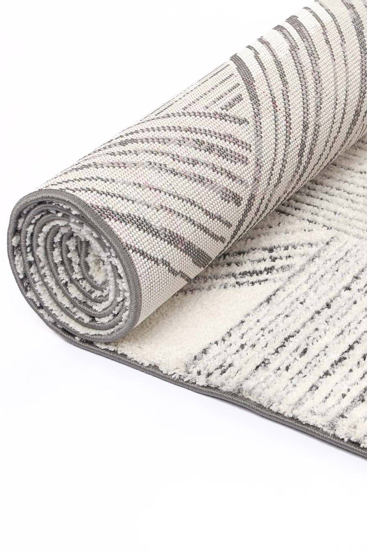 Bliss Light Grey Geometric Rug