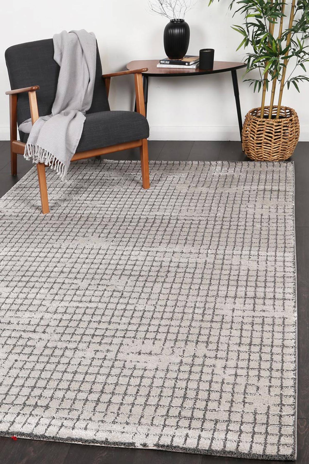Bliss Grey Cubic Rug