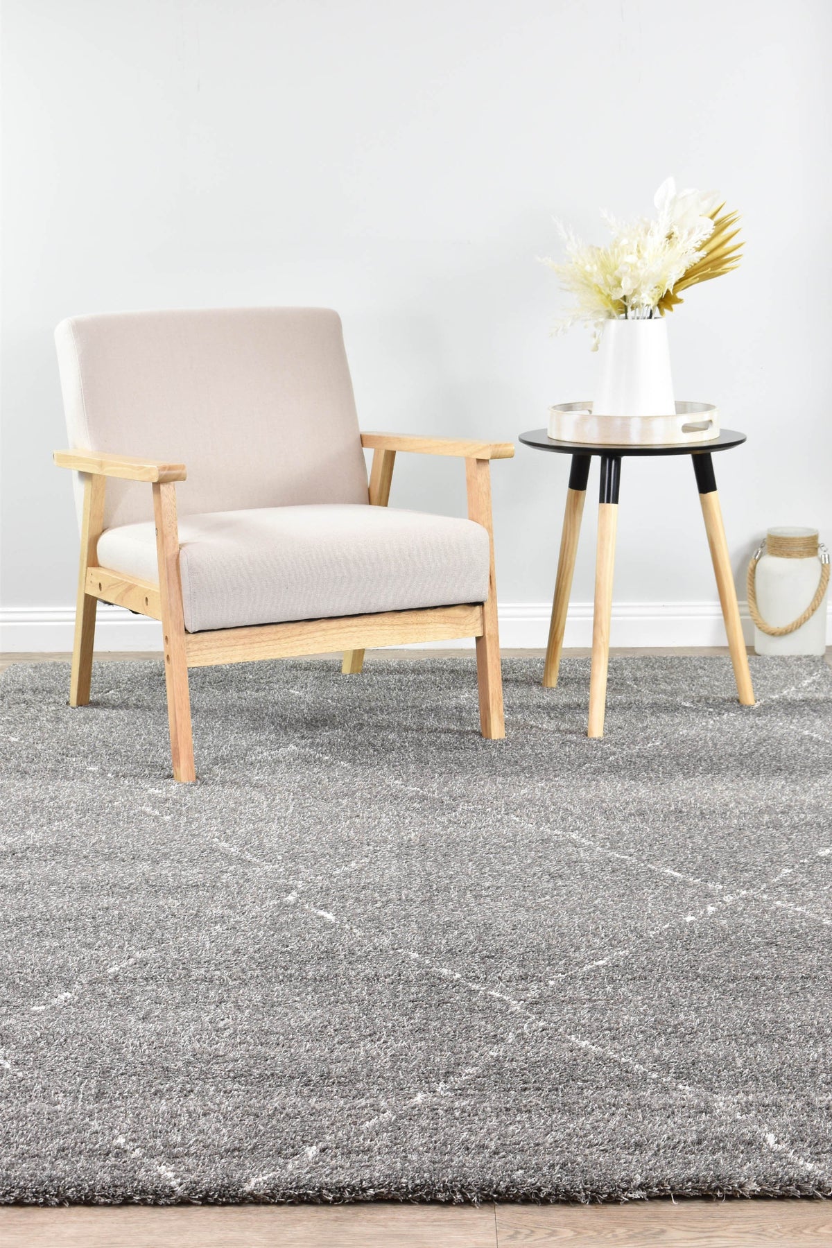 Zen Serenity Grey Diamond Rug, [cheapest rugs online], [au rugs], [rugs australia]