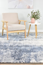 Zenith Washed Blue Abstract Rug, [cheapest rugs online], [au rugs], [rugs australia]