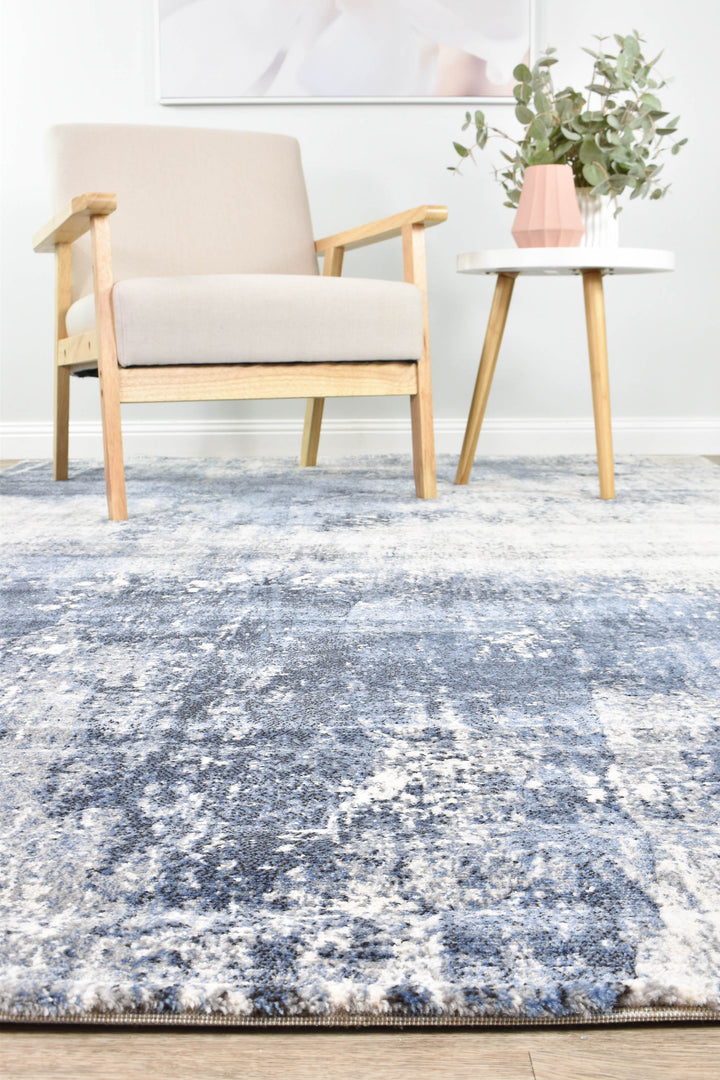 Zenith Washed Blue Abstract Rug, [cheapest rugs online], [au rugs], [rugs australia]
