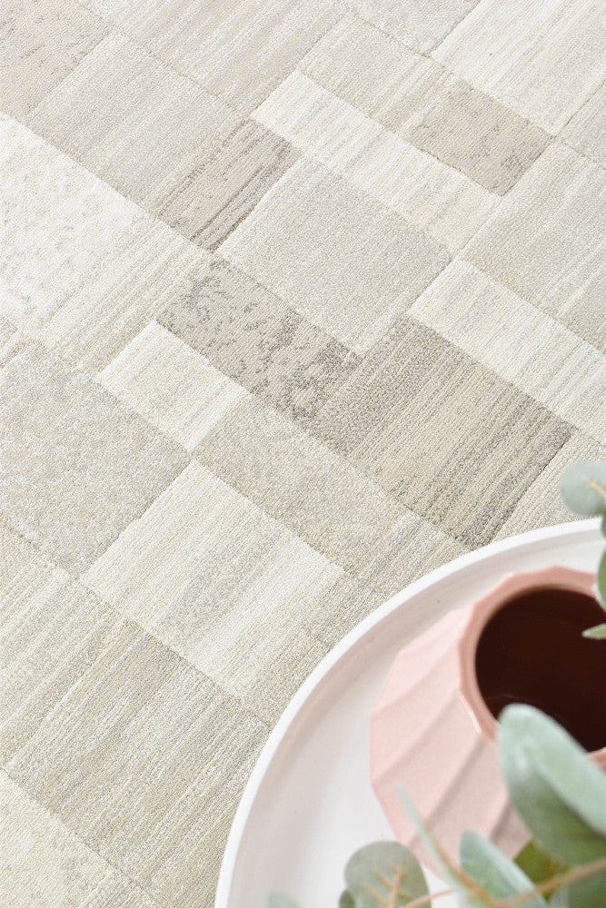 Zenith Washed Neutral Beige Patchwork Rug, [cheapest rugs online], [au rugs], [rugs australia]