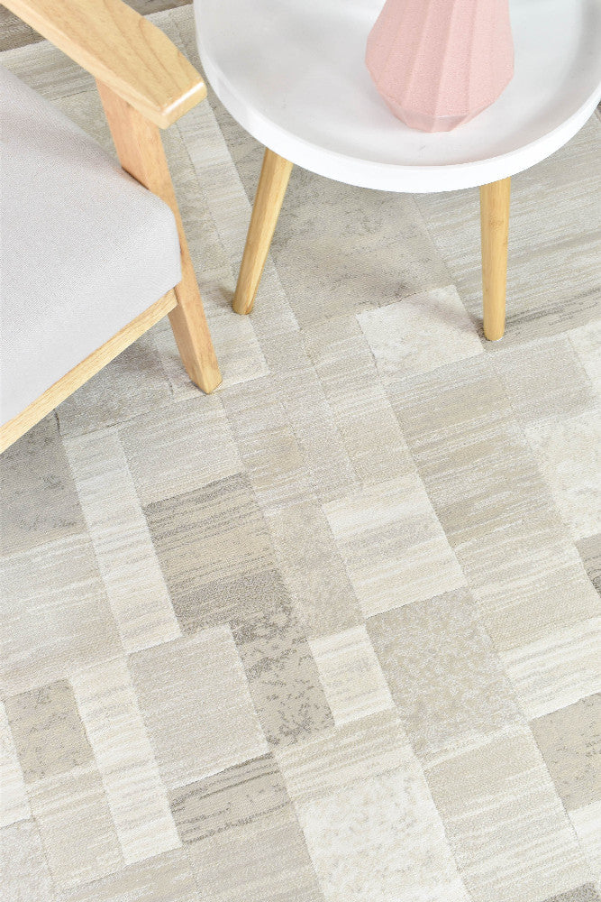 Zenith Washed Neutral Beige Patchwork Rug, [cheapest rugs online], [au rugs], [rugs australia]