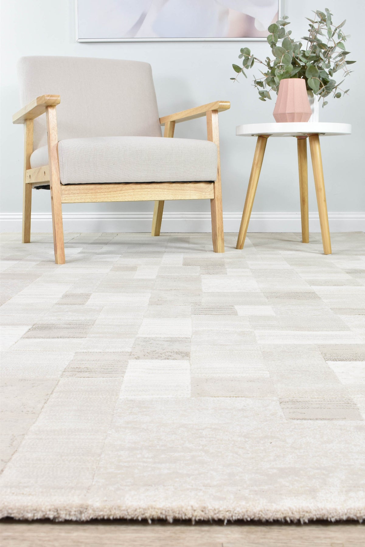 Zenith Washed Neutral Beige Patchwork Rug, [cheapest rugs online], [au rugs], [rugs australia]
