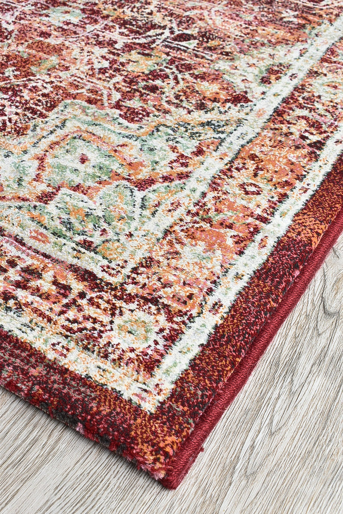 Zenith Red Green Ivory Traditional Runner Rug, [cheapest rugs online], [au rugs], [rugs australia]