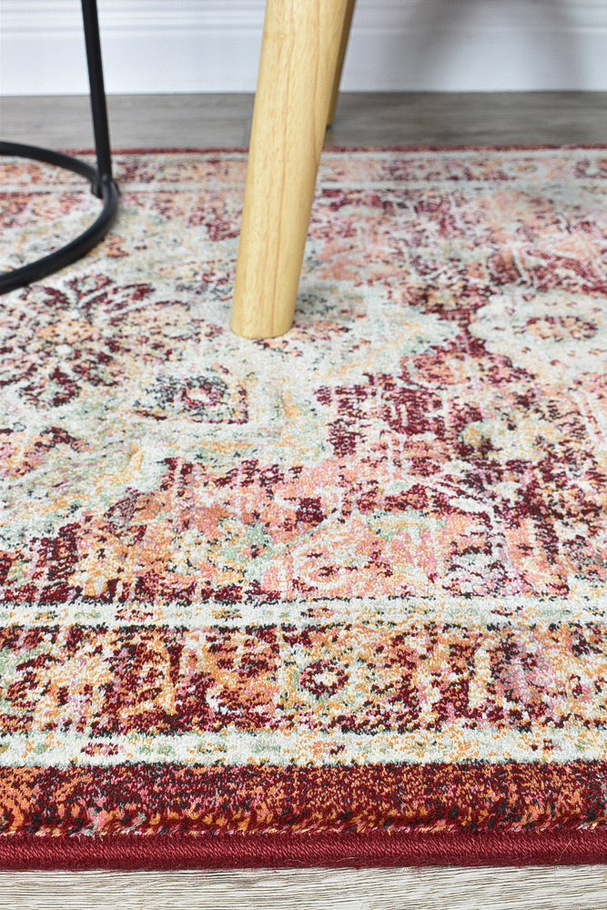 Zenith Red Green Ivory Traditional Runner Rug, [cheapest rugs online], [au rugs], [rugs australia]