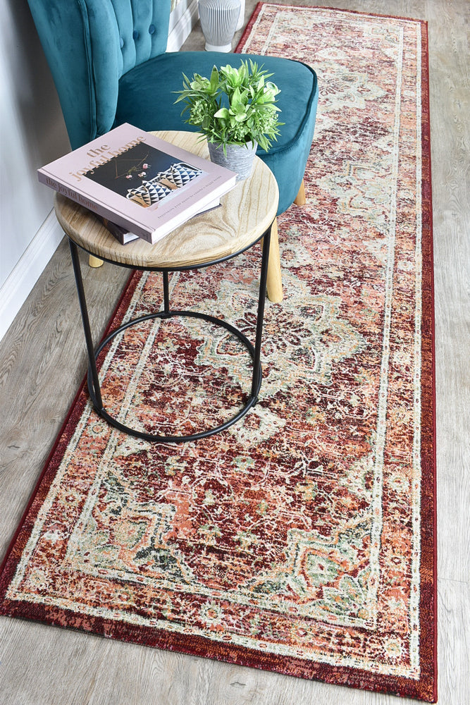 Zenith Red Green Ivory Traditional Rug, [cheapest rugs online], [au rugs], [rugs australia]