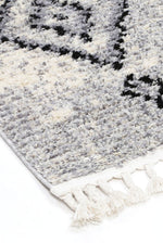 Cassandra Grey Boho Diamond Rug