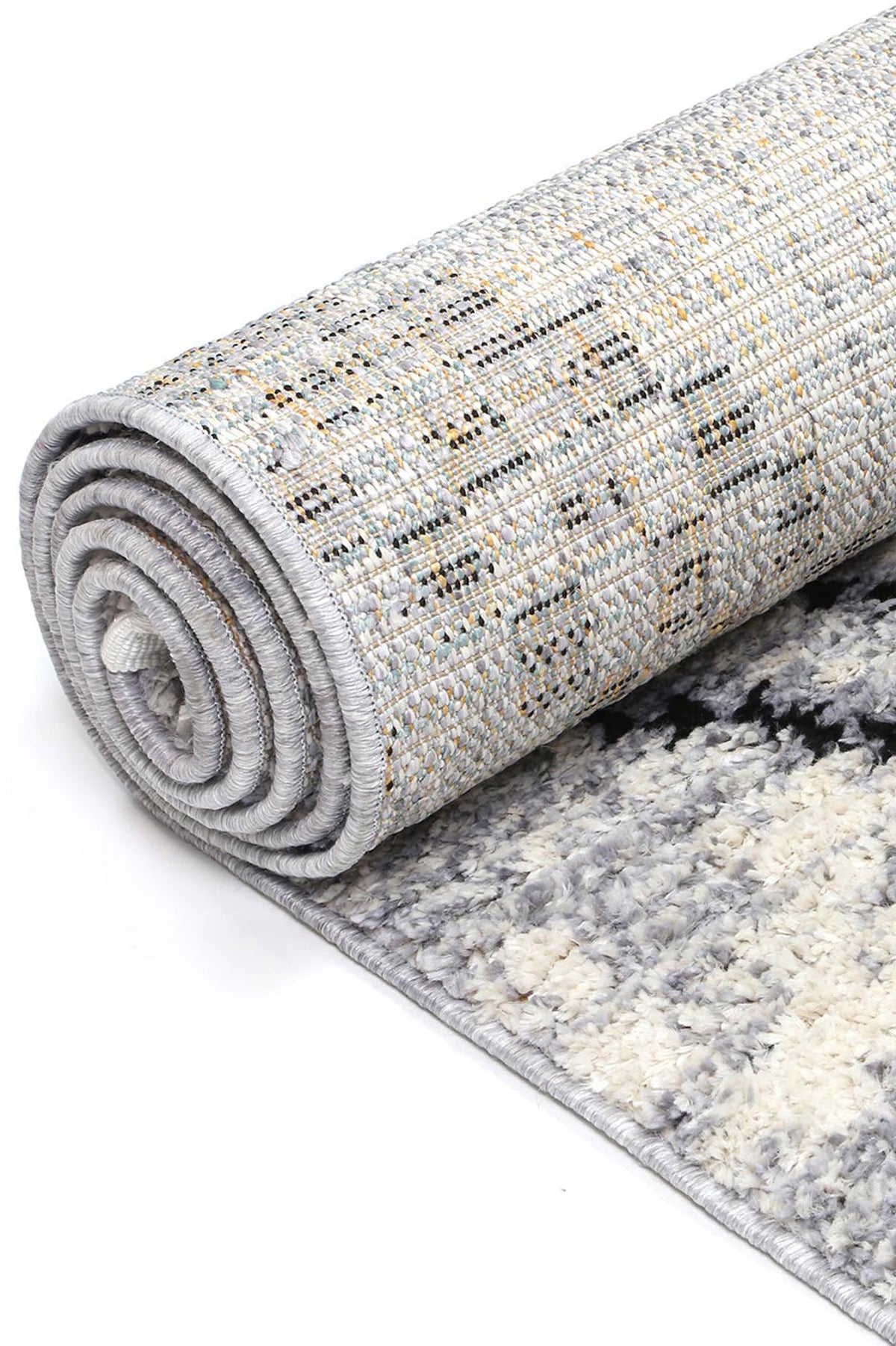 Cassandra Grey Boho Diamond Rug